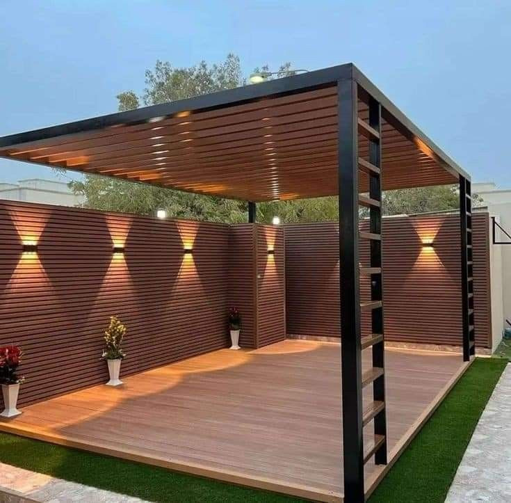 دیوارپوش pvc طرح چوب آلاچیق