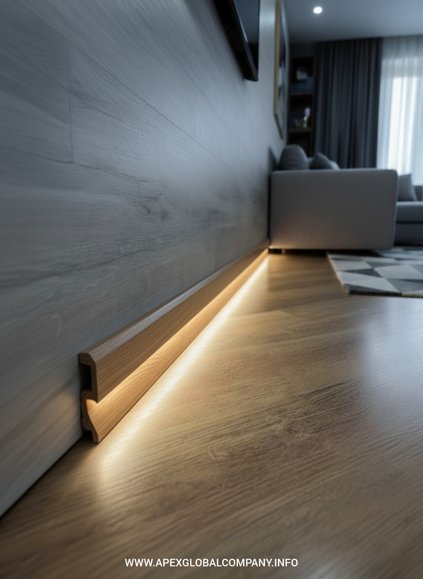 قرنیز مدرن پی‌وی‌سی نور مخفی ۱۰ سانت طول ۳ متر