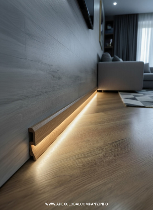 قرنیز مدرن پیویسی نور مخفی ۱۰ سانت طول ۳ متر