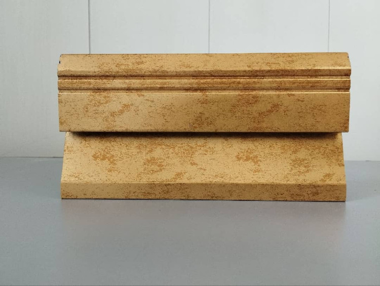 قرنیز رنگ طلایی شیک و مدرن | قرنیز پی وی سی رنگ طلایی نور مخفی